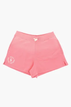 Shorts in Cotone Garzato a Tinta Unita con 2 Tasche>Polo Ralph Lauren Kids Fashion