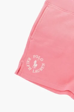 Shorts in Cotone Garzato a Tinta Unita con 2 Tasche>Polo Ralph Lauren Kids Fashion