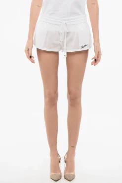 Shorts in Cotone Leggero con Logo a Contrasto>The Attico Best