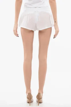 Shorts in Cotone Leggero con Logo a Contrasto>The Attico Best