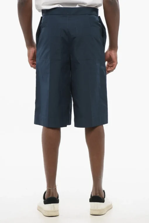 Outlet Shorts in Cotone SAILOR con Dettaglio Apribile Uomo Pantaloni