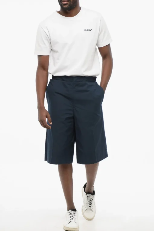 Outlet Shorts in Cotone SAILOR con Dettaglio Apribile Uomo Pantaloni