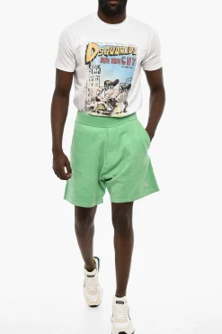 Shorts in Cotone Spugnato con 3 Tasche></noscript>Dsquared2 Clearance