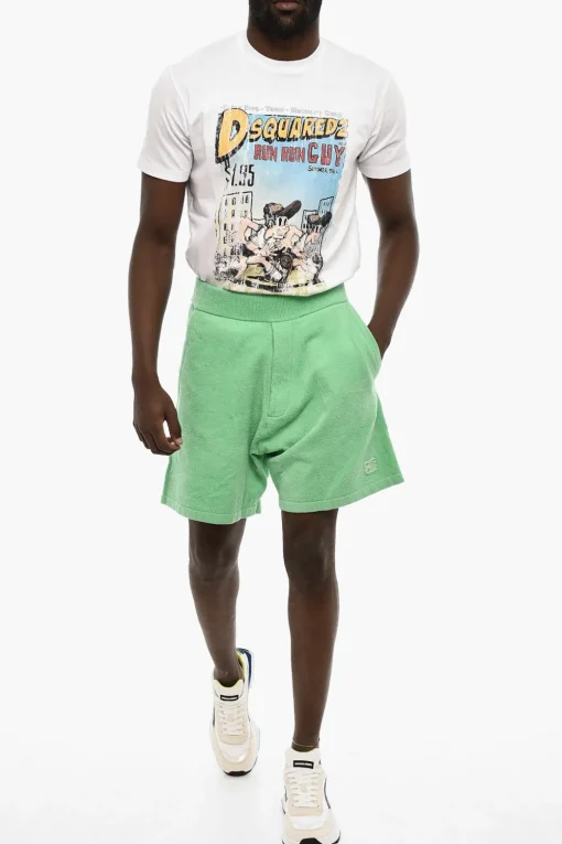 Shorts in Cotone Spugnato con 3 Tasche>Dsquared2 Clearance