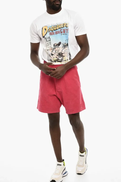 Shorts in Cotone Spugnato con 3 Tasche>Dsquared2 Online