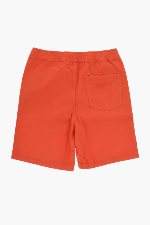 Shorts in Cotone Stretch con Elastico in Vita>Kenzo Kids Fashion