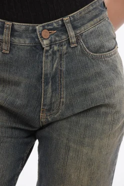 Discount Shorts in Denim Lavaggio Vintage con Fondo a Taglio Vivo Donna Jeans
