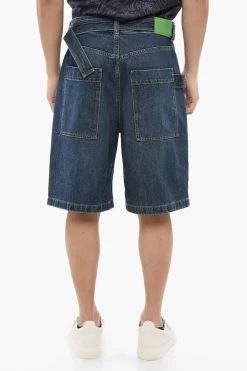 Shorts in Denim Lavaggio Medio con Cintura>Bottega Veneta Discount