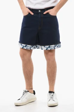 Online Shorts in Denim Lavaggio Scuro Uomo Pantaloni
