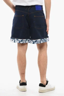 Online Shorts in Denim Lavaggio Scuro Uomo Pantaloni