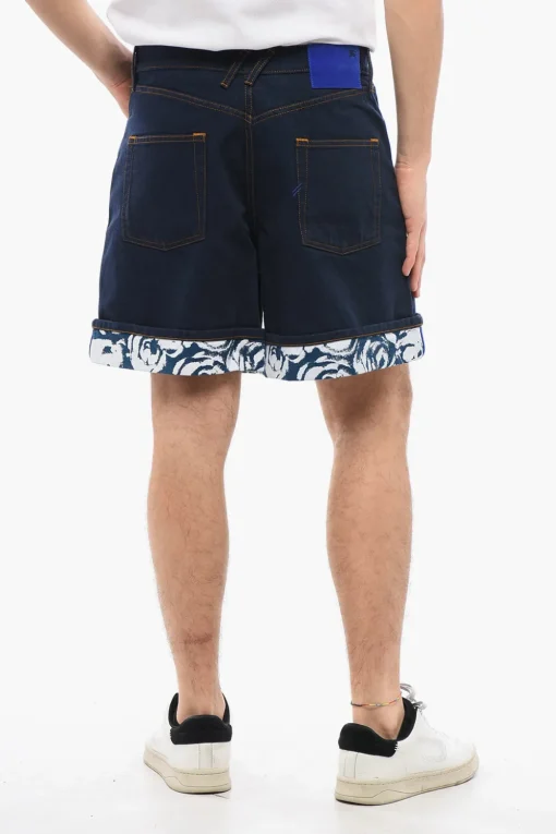 Online Shorts in Denim Lavaggio Scuro Uomo Pantaloni