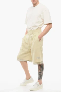 Hot Shorts in Doppio Tessuto a 2 Pinces Uomo Pantaloni