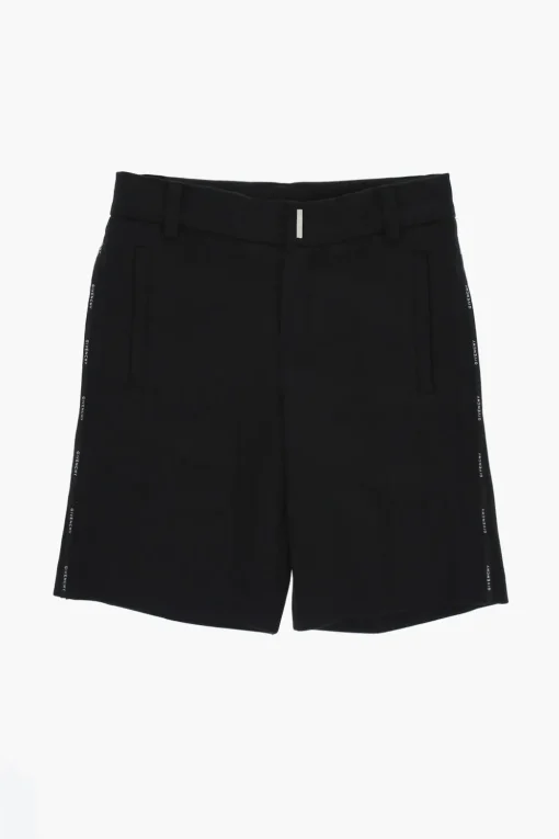 Shorts in Misto Cotone con Banda Laterale Logata>Givenchy KIDS Online