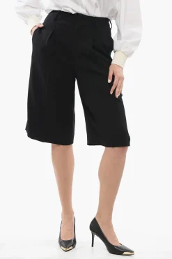 Shorts in Misto Lana con Pieghe>Ami Alexandre Mattiussi New