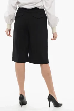 Shorts in Misto Lana con Pieghe>Ami Alexandre Mattiussi New