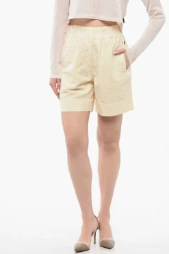 Shorts in Misto Lino con Elastico in Vita>Woolrich Online