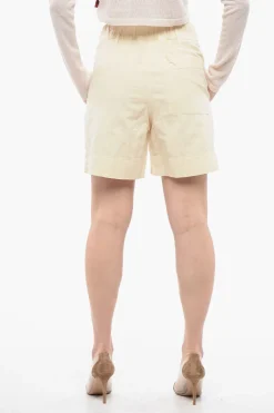 Shorts in Misto Lino con Elastico in Vita>Woolrich Online
