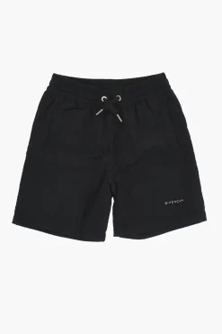 Shorts in Nylon a Tinta Unita con Logo All-Over>Givenchy KIDS Outlet