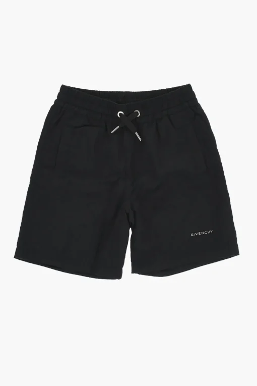 Shorts in Nylon a Tinta Unita con Logo All-Over>Givenchy KIDS Outlet