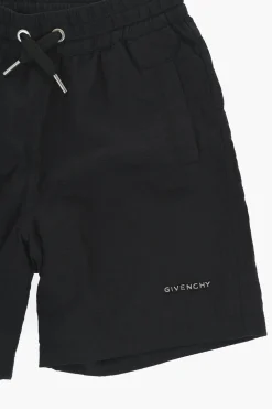 Shorts in Nylon a Tinta Unita con Logo All-Over>Givenchy KIDS Outlet