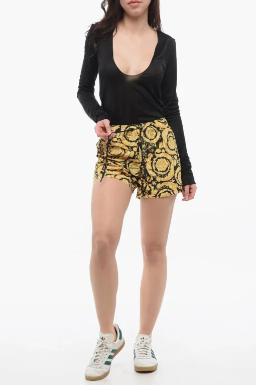 Shorts in Nylon BAROCCO con Motivo Iconico>Versace Discount