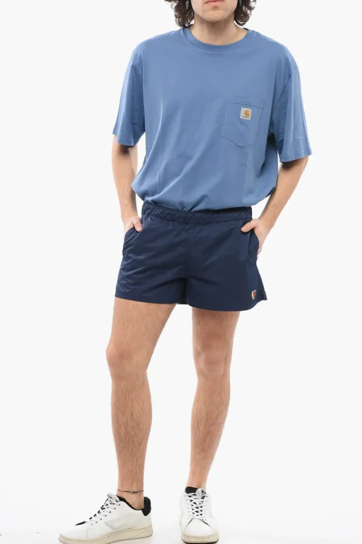 Best Shorts in Nylon con Elastico in Vita Uomo Pantaloni