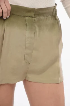 Shorts in Seta con Pieghe></noscript>Prada New