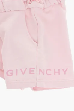 Shorts in Tinta Unita con Bordo Smerlato>Givenchy KIDS Sale