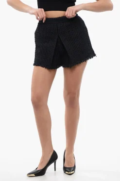 Shorts in Tweed con Pinces Frontali>Dsquared2 Online
