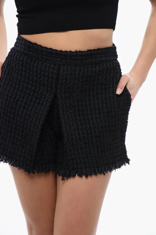 Shorts in Tweed con Pinces Frontali>Dsquared2 Online