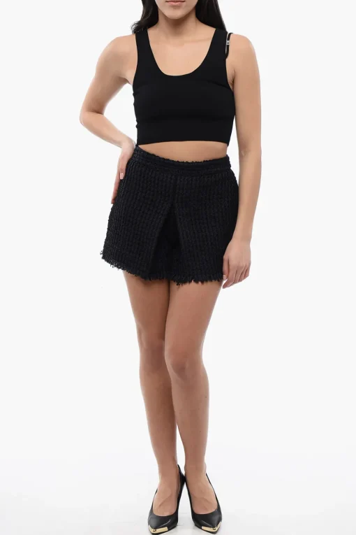 Shorts in Tweed con Pinces Frontali>Dsquared2 Online