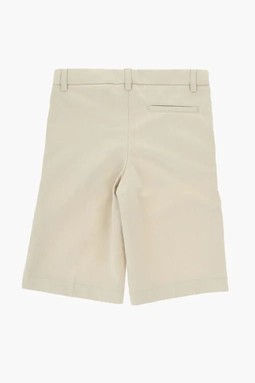Best Shorts in Twill di Cotone a 1 Pince Bambino Abbigliamento