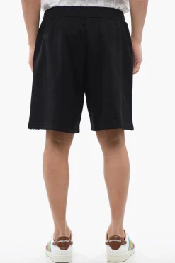 Discount Shorts Jogger In Cotone Garzato Relax Fit Con Banda Logata Uomo Pantaloni