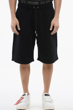 Best Shorts Joggers Ricamato SCRIBBLE In Cotone Garzato Uomo Pantaloni