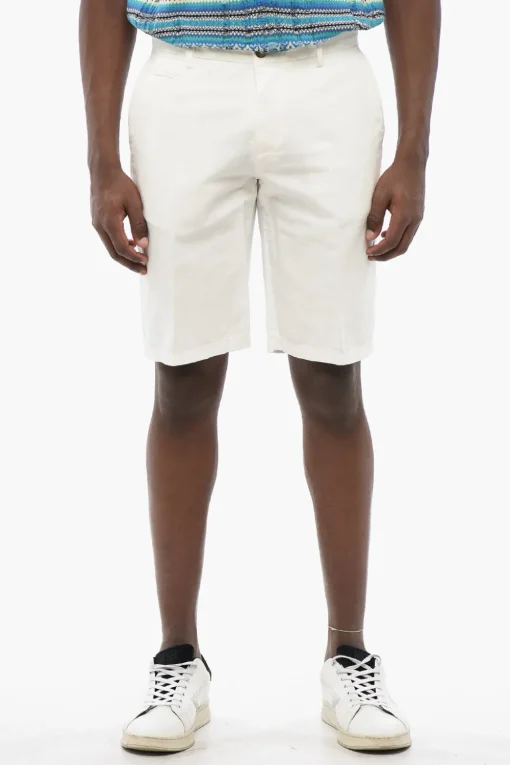 Discount Shorts MILANO in Misto Lino Uomo Pantaloni