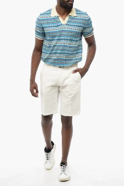 Discount Shorts MILANO in Misto Lino Uomo Pantaloni