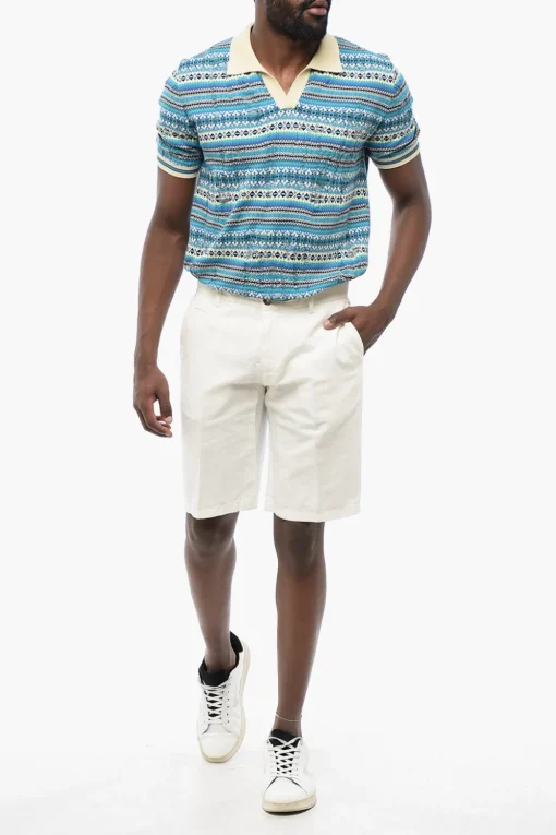 Discount Shorts MILANO in Misto Lino Uomo Pantaloni
