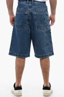 Fashion Shorts Multitasca in Denim Lavaggio Mid Uomo Jeans