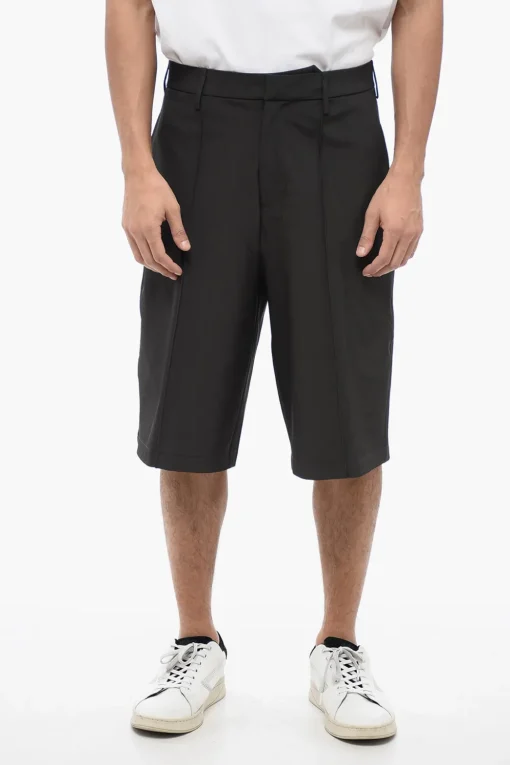 Online Shorts Multitasca in Nylon Stretch a Gamba Dritta Uomo Pantaloni