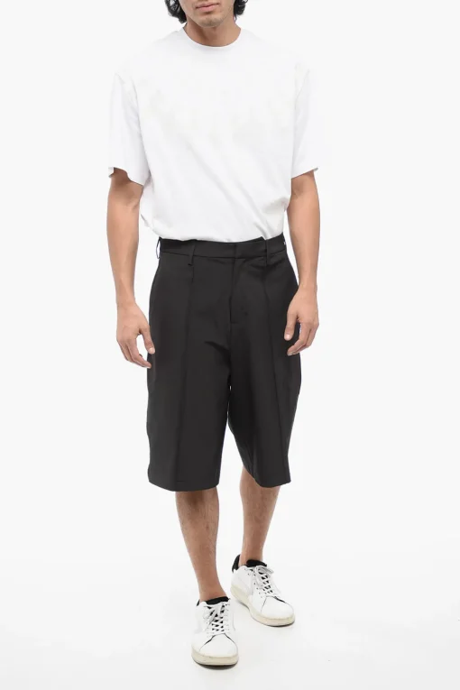 Online Shorts Multitasca in Nylon Stretch a Gamba Dritta Uomo Pantaloni