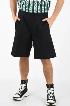 Shorts Oversize in Cotone Stretch con Tasche a Filo>Neil Barrett New