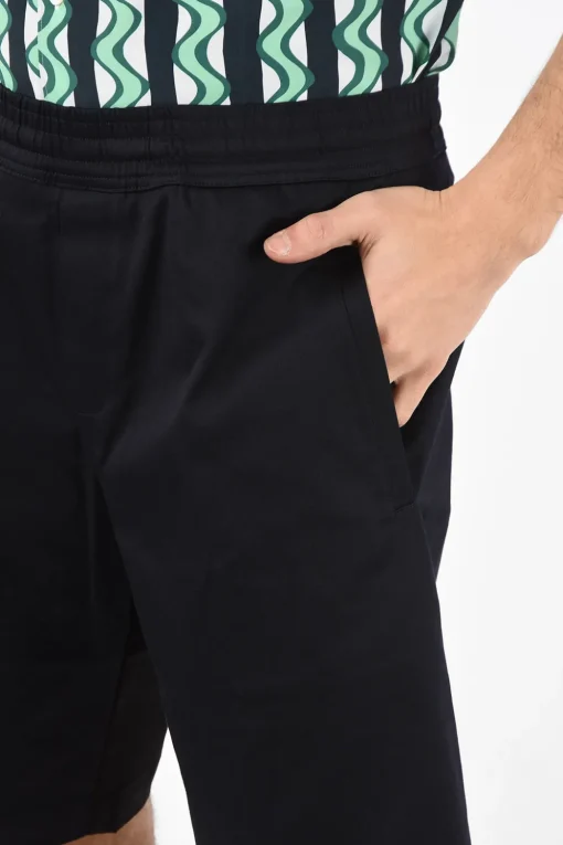 Shorts Oversize in Cotone Stretch con Tasche a Filo>Neil Barrett New