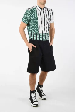 Shorts Oversize in Cotone Stretch con Tasche a Filo></noscript>Neil Barrett New