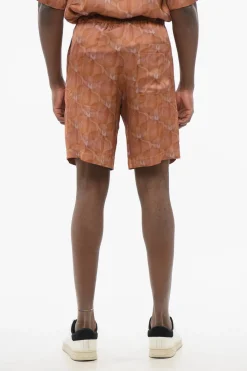 Shorts PIPERI in Chiffon con Motivo Geometrico>Dries Van Noten Sale