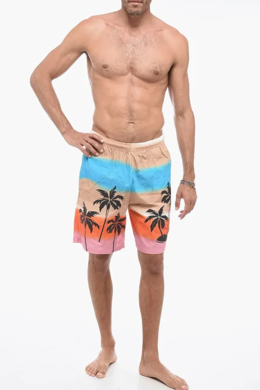 Best Shorts Stampati con Effetto Sfumato Uomo Pantaloni