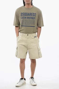 Shorts STAMPS 64 T. Cargo con Motivo Vernice></noscript>Dsquared2 New