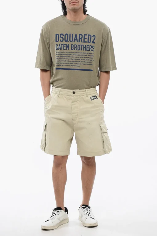 Shorts STAMPS 64 T. Cargo con Motivo Vernice>Dsquared2 New