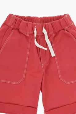 Clearance Shorts SYL in Cotone Stretch con Cuciture a Vista Bambino Abbigliamento