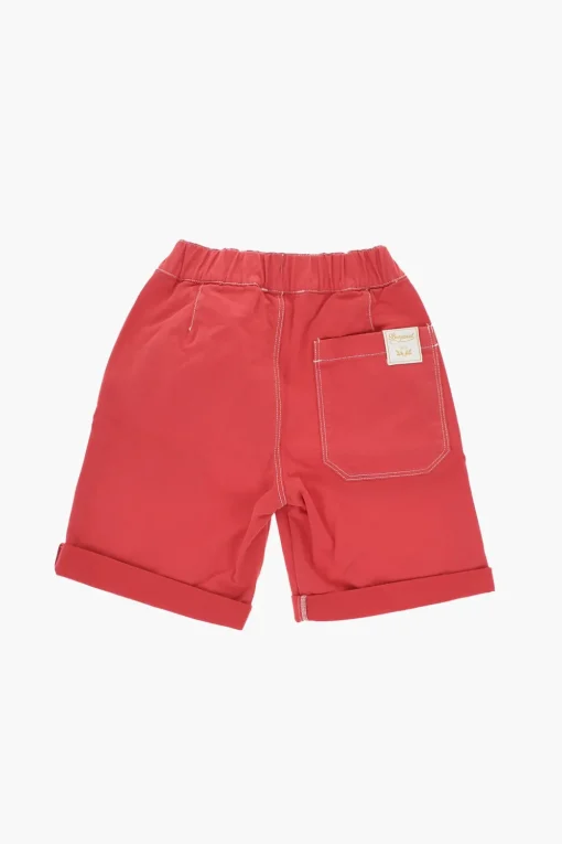 Clearance Shorts SYL in Cotone Stretch con Cuciture a Vista Bambino Abbigliamento