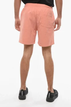 Online Shorts Tennis in Cotone con Elastico in Vita Uomo Jeans